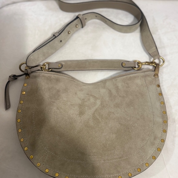 Isabel Marant Oskan Moon Sand Suede Soft Zip bag - Picture 10 of 10